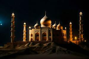 the taj mahal is a famous mughal mausoleum in the city of. AI-Generated photo