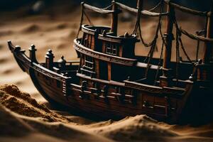 foto fondo de pantalla mar, arena, barco, barco, barco, barco, barco, barco, barco. generado por ai