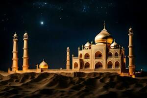 the taj mahal is a famous mughal mausoleum in india. AI-Generated photo
