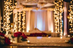 wedding decor ideas for a grand wedding. AI-Generated photo