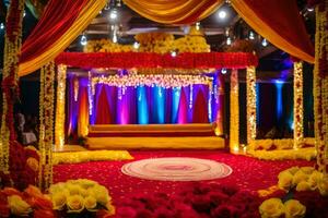 indian wedding decor ideas. AI-Generated photo