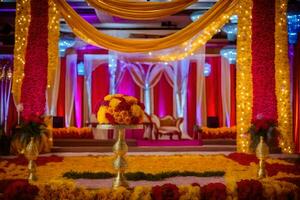 indian wedding decor ideas. AI-Generated photo