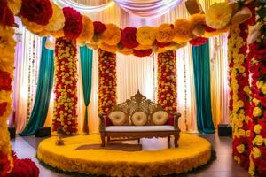 indian wedding decor ideas. AI-Generated photo