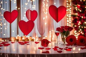 valentine's day decorations for your home. AI-Generated photo