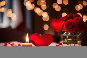 San Valentín día es sólo alrededor el esquina y estás mirando para un romántico fecha idea. generado por ai foto