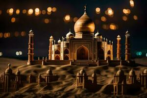 a model of the taj mahal in india. AI-Generated photo