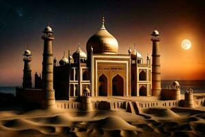 the taj mahal is a famous monument in india. AI-Generated photo