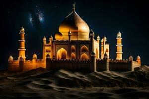 the taj mahal is a famous mughal mausoleum in india. AI-Generated photo