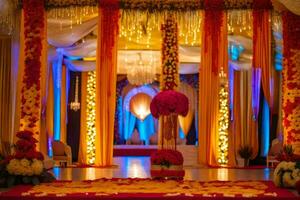 indian wedding decor ideas. AI-Generated photo