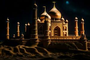 the taj mahal is a famous monument in india. AI-Generated photo