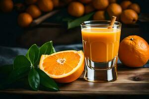 the benefits of drinking orange juice. AI-Generated photo