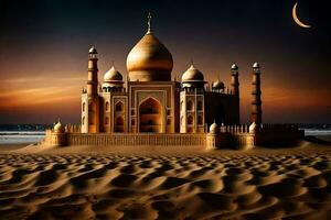 the taj mahal is a famous mausoleum in india. AI-Generated photo