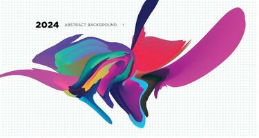 Vector Illustration colorful liquid and fluid abstract for banner template 2024