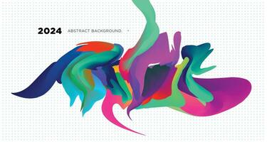 Vector Illustration colorful liquid and fluid abstract for banner template 2024