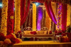 indian wedding decor ideas. AI-Generated photo