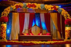 indian wedding decor ideas. AI-Generated photo