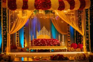 indian wedding decor ideas. AI-Generated photo