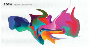 Vector Illustration colorful liquid and fluid abstract for banner template 2024