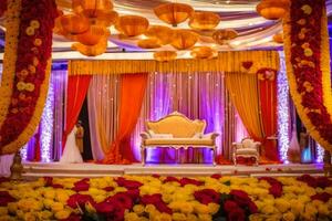 indian wedding decor ideas. AI-Generated photo