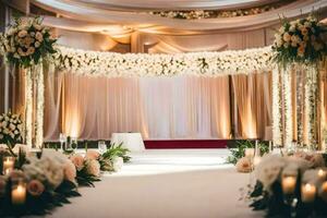 Boda ceremonia a el grandioso Hyatt en san francisco generado por ai foto