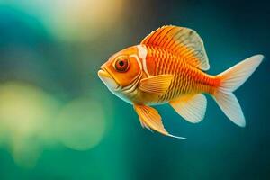 un pescado nadando en el agua. generado por ai foto