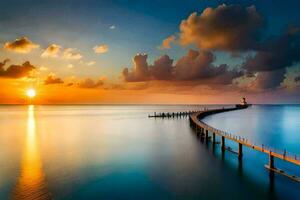 foto fondo de pantalla el cielo, nubes, agua, el mar, el océano, el cielo, el. generado por ai