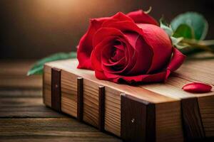 el Rosa es en el libro, el libro es en el mesa, el mesa es en el. generado por ai foto