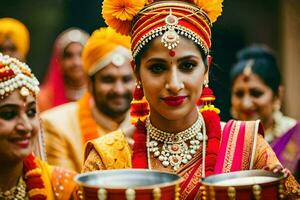 indian wedding ceremony in delhi. AI-Generated photo