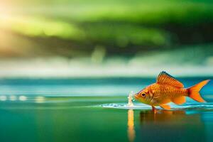 goldfish in the water. AI-Generated photo