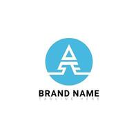 ASE Unique modern flat abstract logo design with blue color. vector