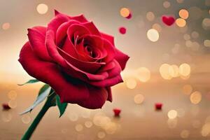 the rose is the symbol of love and romance. AI-Generated photo