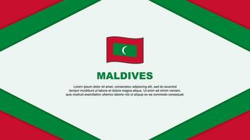 Maldives Flag Abstract Background Design Template. Maldives Independence Day Banner Cartoon Vector Illustration. Maldives Template