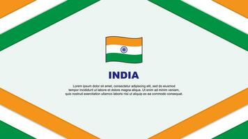 India Flag Abstract Background Design Template. India Independence Day Banner Cartoon Vector Illustration. India Template