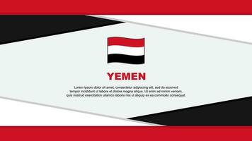 Yemen Flag Abstract Background Design Template. Yemen Independence Day Banner Cartoon Vector Illustration. Yemen Vector