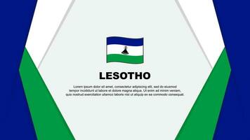 Lesotho Flag Abstract Background Design Template. Lesotho Independence Day Banner Cartoon Vector Illustration. Lesotho Background