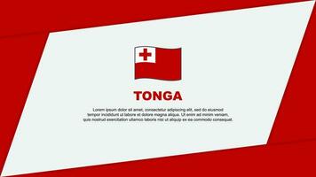 Tonga Flag Abstract Background Design Template. Tonga Independence Day Banner Cartoon Vector Illustration. Tonga Banner