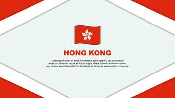 Hong Kong Flag Abstract Background Design Template. Hong Kong Independence Day Banner Cartoon Vector Illustration. Hong Kong Template