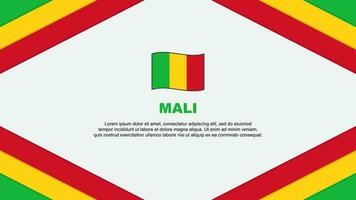 Mali Flag Abstract Background Design Template. Mali Independence Day Banner Cartoon Vector Illustration. Mali Template