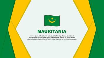 Mauritania Flag Abstract Background Design Template. Mauritania Independence Day Banner Cartoon Vector Illustration. Background