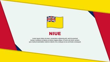 Niue Flag Abstract Background Design Template. Niue Independence Day Banner Cartoon Vector Illustration. Niue Independence Day