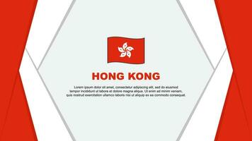 Hong Kong Flag Abstract Background Design Template. Hong Kong Independence Day Banner Cartoon Vector Illustration. Hong Kong Background