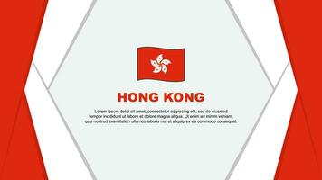 Hong Kong Flag Abstract Background Design Template. Hong Kong Independence Day Banner Cartoon Vector Illustration. Hong Kong Background