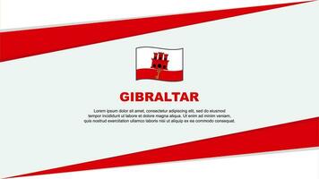 Gibraltar Flag Abstract Background Design Template. Gibraltar Independence Day Banner Cartoon Vector Illustration. Gibraltar Design