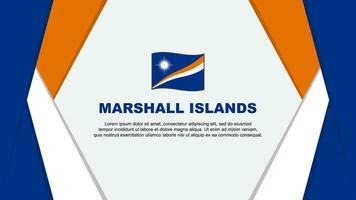 Marshall Islands Flag Abstract Background Design Template. Marshall Islands Independence Day Banner Cartoon Vector Illustration. Marshall Islands Background