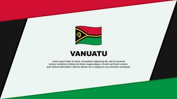 Vanuatu Flag Abstract Background Design Template. Vanuatu Independence Day Banner Cartoon Vector Illustration. Vanuatu Banner