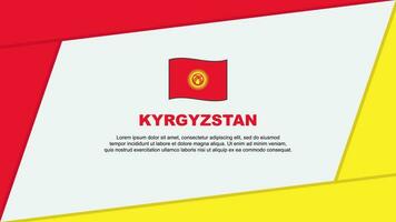 Kyrgyzstan Flag Abstract Background Design Template. Kyrgyzstan Independence Day Banner Cartoon Vector Illustration. Kyrgyzstan Banner