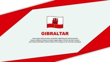 Gibraltar Flag Abstract Background Design Template. Gibraltar Independence Day Banner Cartoon Vector Illustration. Gibraltar