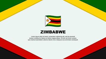 Zimbabwe Flag Abstract Background Design Template. Zimbabwe Independence Day Banner Cartoon Vector Illustration. Zimbabwe Template