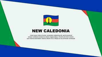 New Caledonia Flag Abstract Background Design Template. New Caledonia Independence Day Banner Cartoon Vector Illustration. Independence Day