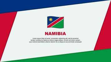 Namibia Flag Abstract Background Design Template. Namibia Independence Day Banner Cartoon Vector Illustration. Namibia Banner